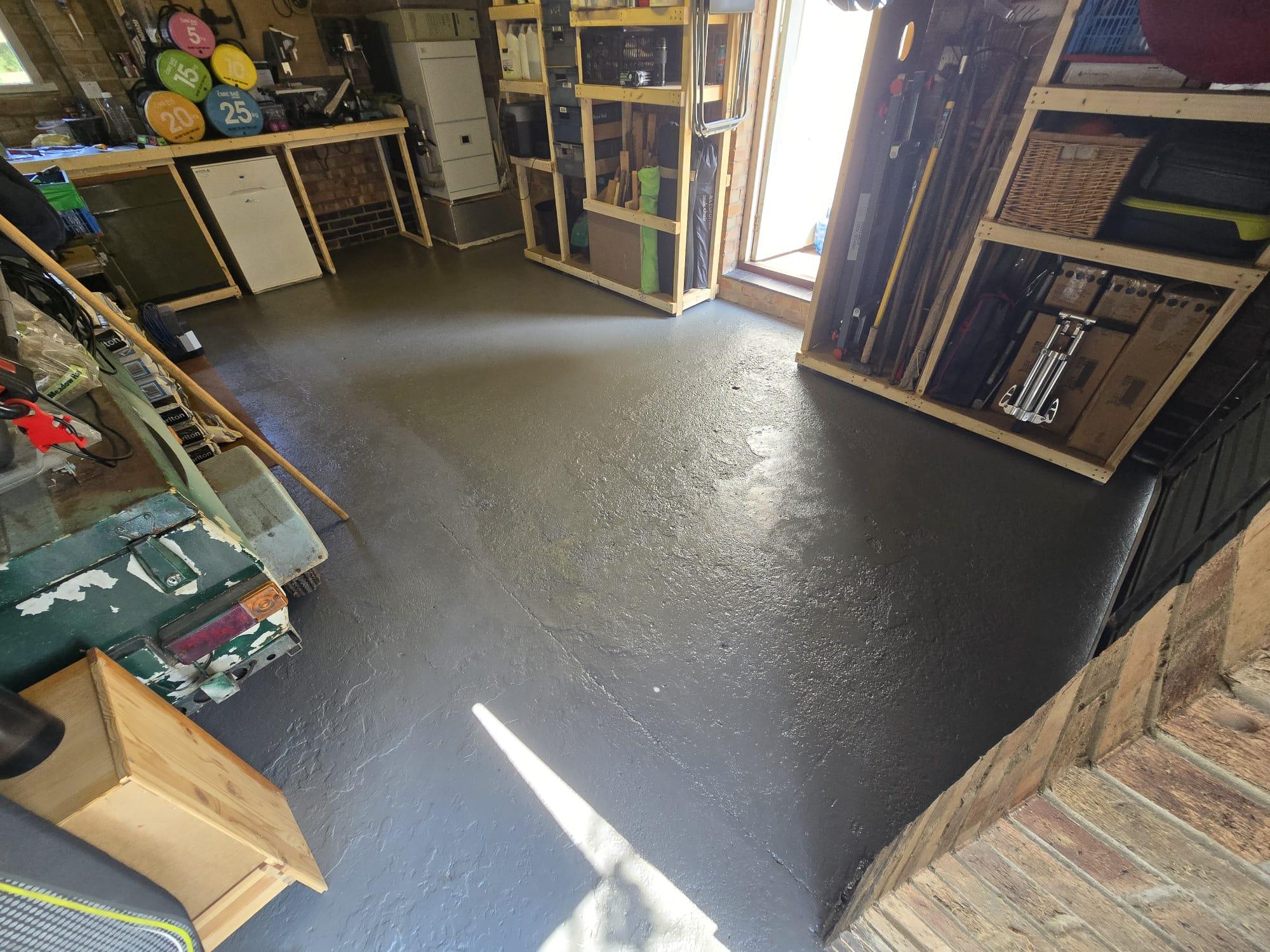 Garage floor coating